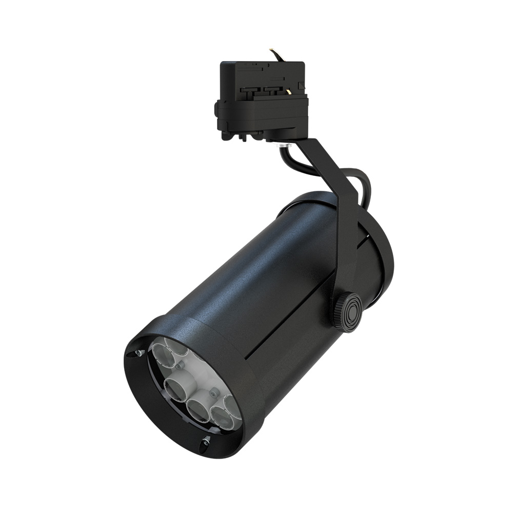 Акцент 24 CRI80 3000К 25° RAL9005 Муар Трековый шинопровод
