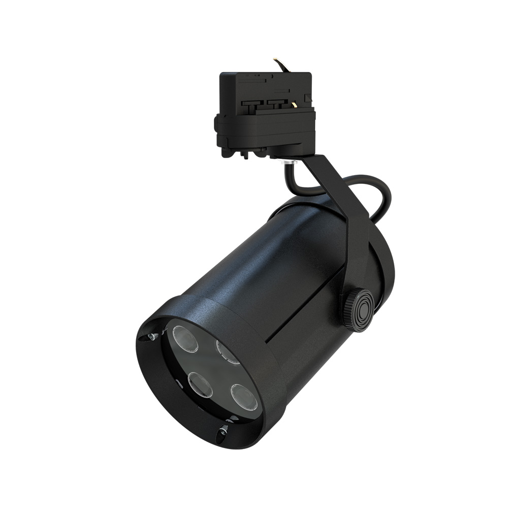 Акцент 4 CRI80 3000К 90° RAL9005 Муар Трековый шинопровод
