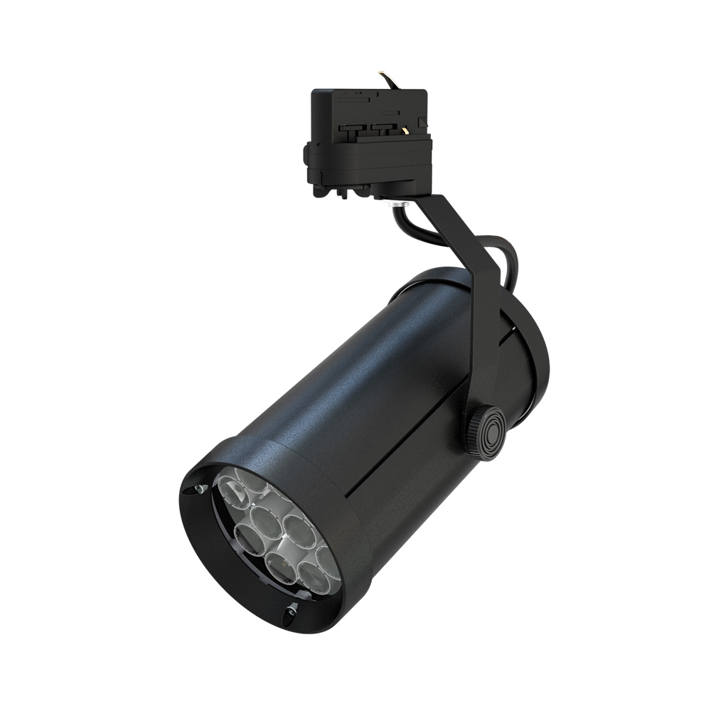 Акцент 20 CRI80 3000К 90° RAL9005 Муар Трековый шинопровод