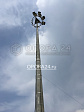 На фото представлена мачта с мобильной короной, которая одновременно является молниеотводом. Общая длина инженерной конструкции от фланца до верхушки составляет 21 метр.